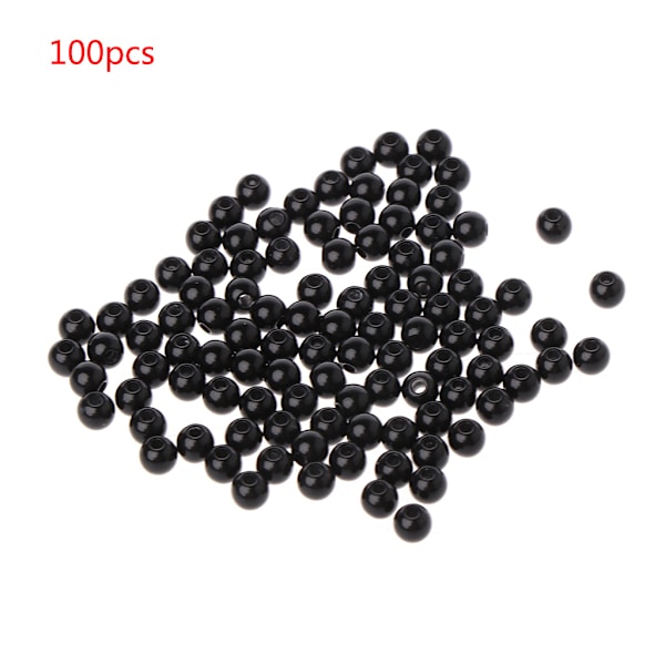 100 st 3-12 mm svarta dockögon säkerhetssömnads pärlor för DIY nalle fyllda leksaker 0.1 12MM