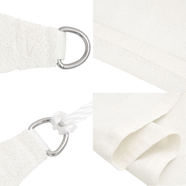 vidaXL Solsegel 160 g/m² vit 3x6 m HDPE White White