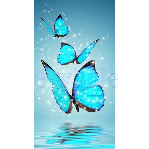 Butterfly 5D DIY Diamantmaleri Broderi Kryds Håndværk Stitch