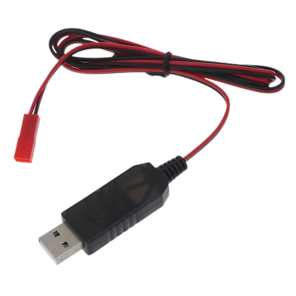 USB til 2-pins JST 2.54mm lader for 3.7V oppladbart litium-batteri Left positive right negative