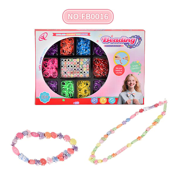 Pärlkit för barn, pysselset för att göra armband och halsband FB0056