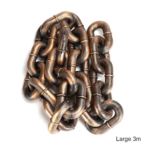 Rolig Hundkoppel Simulering Livslevande Järnkedja Lättvikt Plast Draglina För Hundpromenader Bronz_xx Bronze Large 3 M
