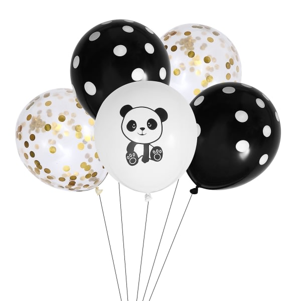 1 sæt fødselsdagsballoner sæt Animal Panda dekorativ latex ballon festartikler (40x38x6cm, assorterede farver)