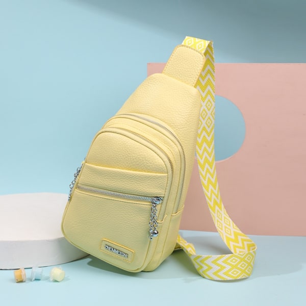 Slyngeveske for kvinner, belteveske for kvinner GUL yellow