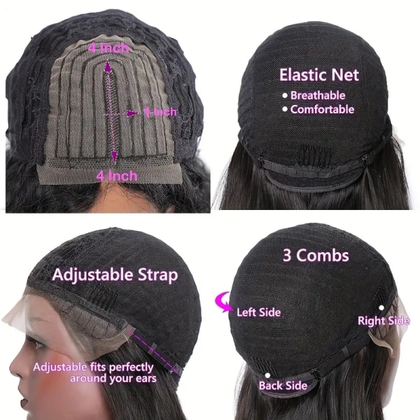 Brasiliansk Jomfru Menneskehår Deep Wave Lace Front Paryk - 150% Tæthed - Forplukket med Babyhår