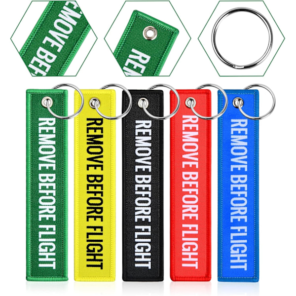 Moottoripyörän avaimenperä (REMOVE BEFORE FLIGHT) Yksilöity brodeeraus