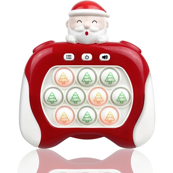 Jul Pop Quick Push-spel, Handheld Light up Bubble Fidget-spel Leksak för Barn Pojkar Flickor Tonåringar Julstrumpa Fyllnadsgåvor