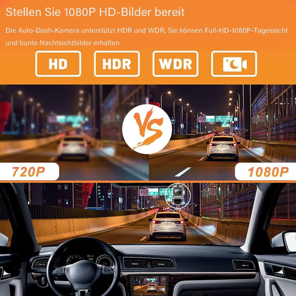 USB DVR-instrumentpanelskamera, Android-bilradio, vattentät, inspelare nattseende
