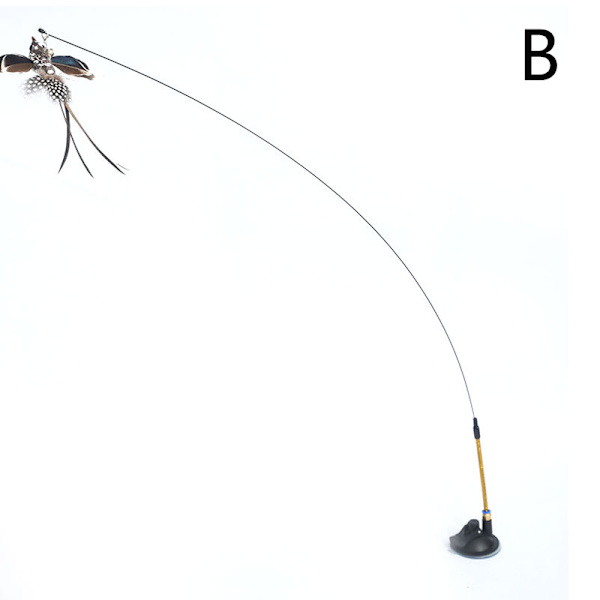 Simulerad fågel interaktiv kattleksak Rolig fjäderfä B（Suction cup style）