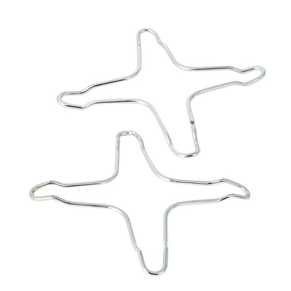 2-pak gasringreducer, rustfrit stål gaskomfur pandeholder Tetrapod komfurtop gas gaskomfur top rist Tetrapod (sølv)