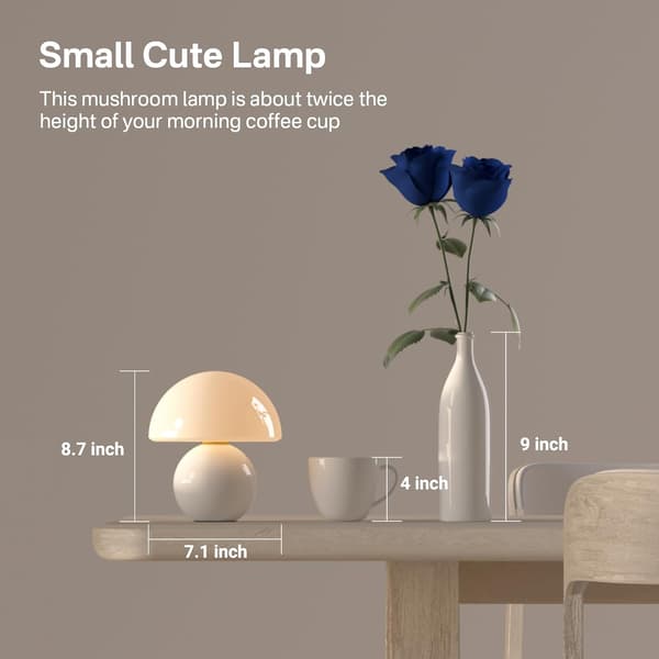 Svamp Lampa Bordslampa för Sovrum (Vit) white