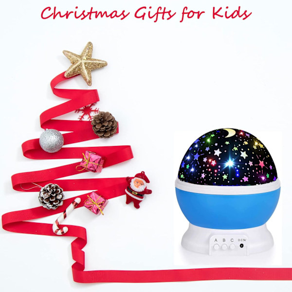 Leke for jenter 1-10 år, Stjerneprojektor for barn 2-9 år gamle jentegaver leker for 3-8 år gamle jenter julegaver for 4-7 år gamle gutter Blue Night Light