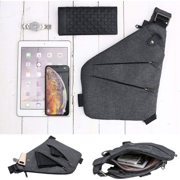 Mäns axelväska crossbody bröstväskor ultralätt axelväska herr axelväska multifunktionell ryggsäck vandring cykling resor