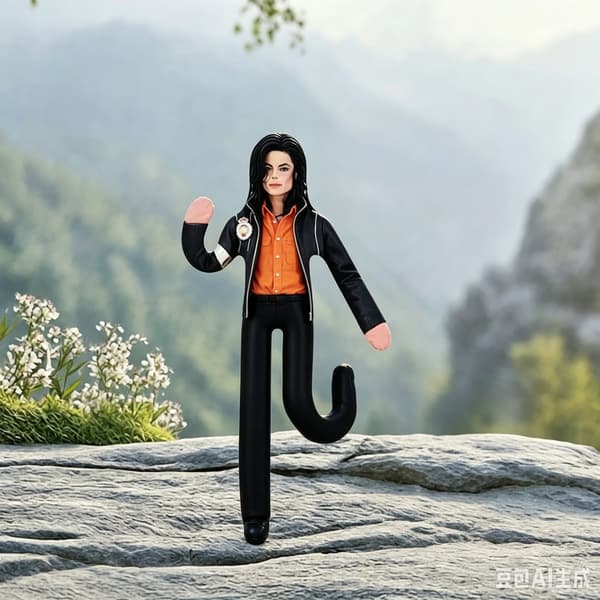 Michael Jackson-inspired Plush Doll 28cm, Abstract Character Stuffed Pillow, Soft Collectible Plush Toy A3