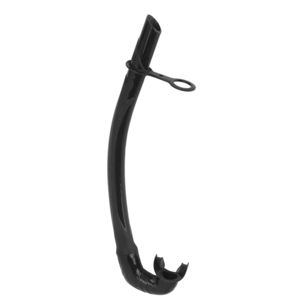 Dykkersnorke Foldbar Lugtfri Silikon L-formet 38cm Blød Freediving vådsnorke til træning sort
