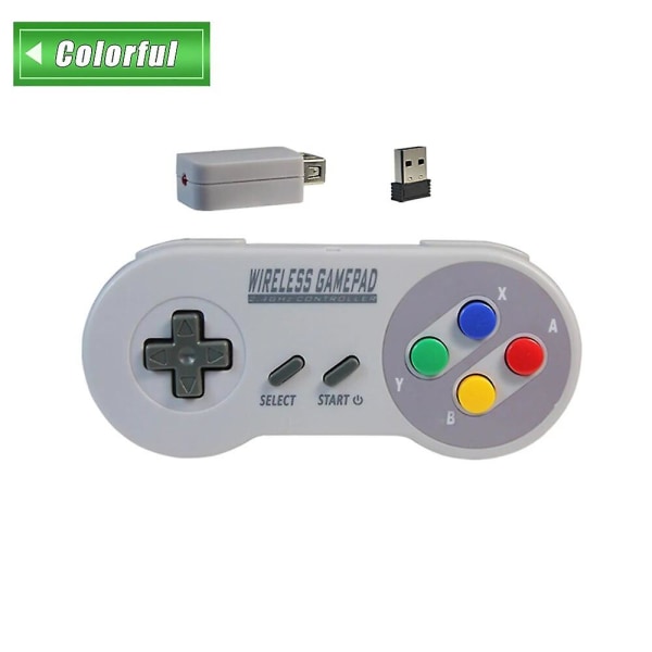 Ny 2,4 GHz trådlös spelkontroll för Super Nintendo Nes & Snes Classic Mini trådlös konsollkontroll joystick-spel