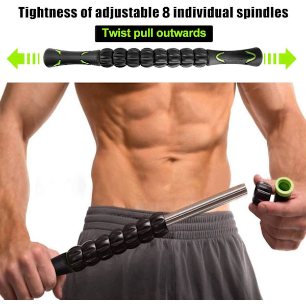 Massage Roller Muskelrulle Stick - Ultra Portabel Massager Djup Triggerpunkt Massage Roller - Lindrar Ömma Muskler - Fysioterapi