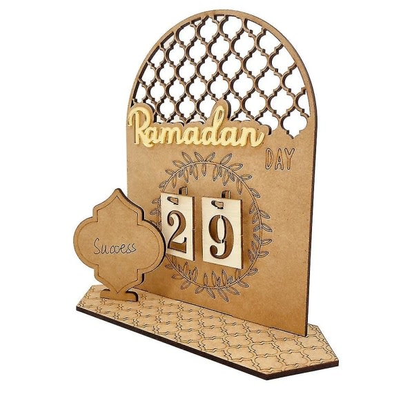 Ramadan-koristeet Puiset Ramadan-tee-se-itse Lähtölaskenta Kalenteri Ornamentti Rukous Eid Ramadan Pöytäkoristeet festivaalijuhlatarvikkeille