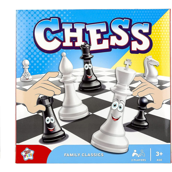 Børn spiller skak Familieklassikere Brætspil 2 spillere Første skaksæt Lær 3+