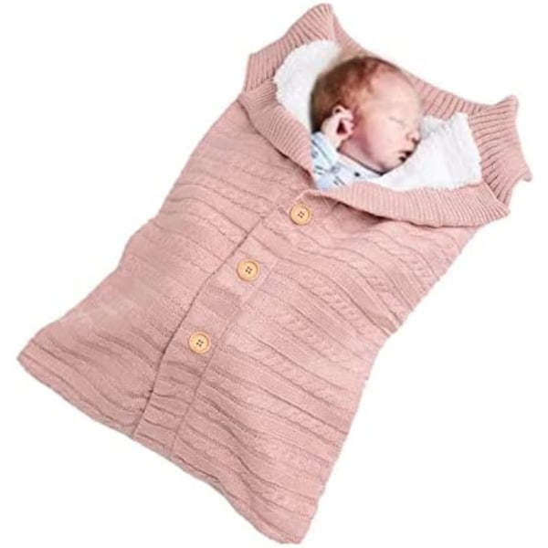 Baby vinter varm sovepose Blød tyk fleece varmt tæppe til klapvogn lur tæppe plus fløjl