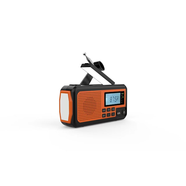 Digital väderradio solradio bärbar SOS överlevnadsradio 4000mAh