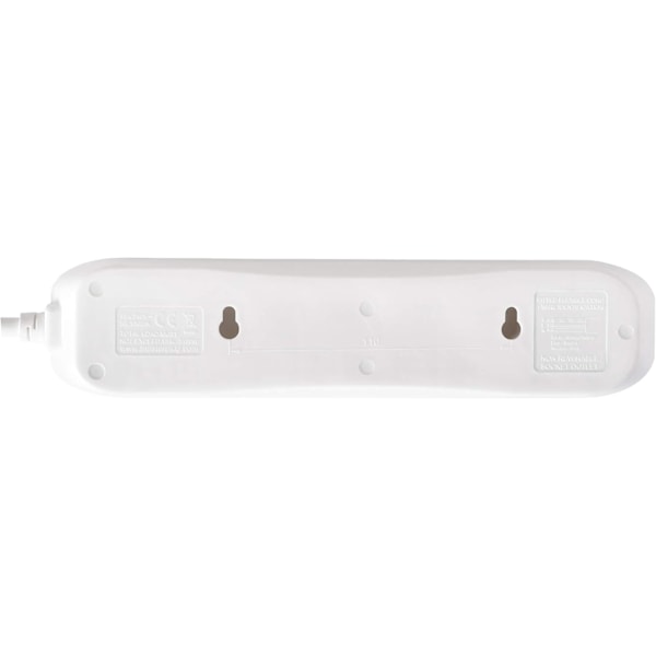 BFG110N-MP Fire Socket Lang Forlængerledning, 1 Meter, Hvid