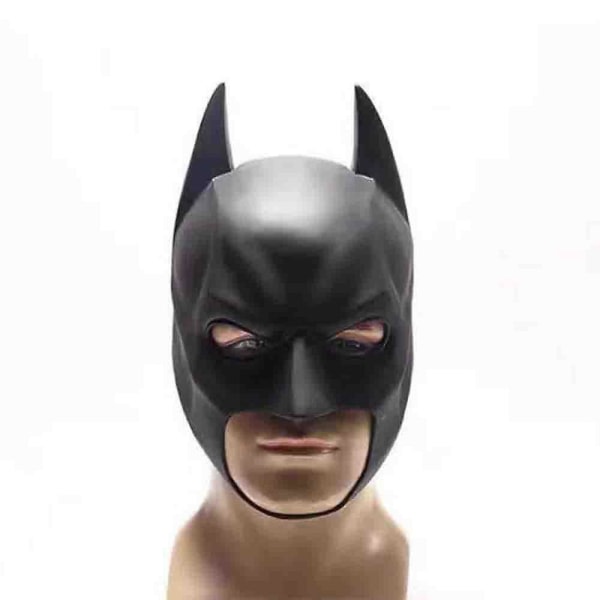 Batman helmaske med kappe The Dark Knight Rises Latexhjelm Voksen Cosplay Prop