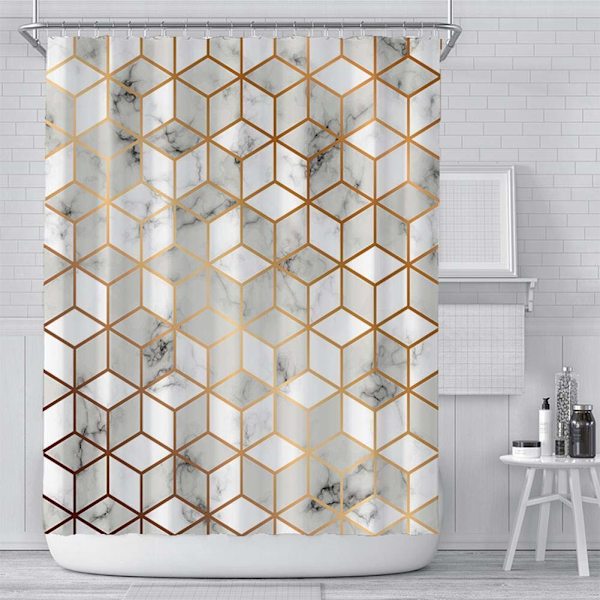Muggbestandig polyesterstoff dusjforheng, original maskinvaskbar vanntett badeforheng 180X180Cm