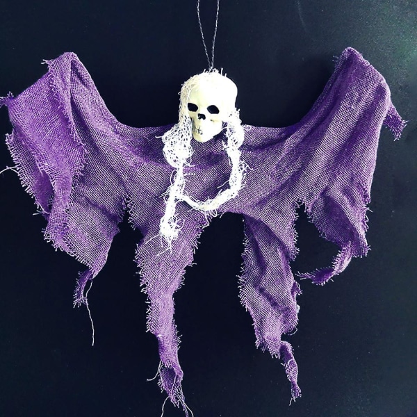 Horror Uhyggelig lille spøgelse hængende kranium skelet Halloween fest rekvisitindretning
