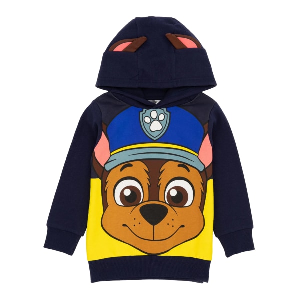 Paw Patrol Barne-/Barnehette Chase 3D Ører Hettegenser 4-5 År Marineblå Marineblå Navy 4-5 Years