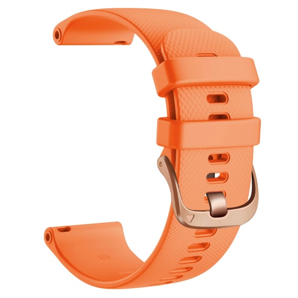 Läder Smart Watch Armband För HUAWEI WATCH GT 4 41mm/Garmin Venu 3S/Venu 2S Armband Rose Gold Spänne 18mm Armband Armband Silikon Orange Silicone orange For Vivoactive 3S 4S