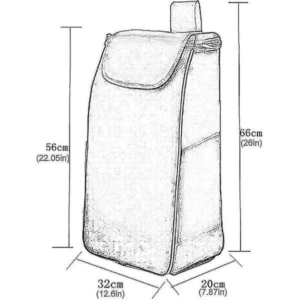 Indkøbsvognspose til udskiftning, Bærbar Vandafvisende Oxford Klud Indkøbsvognspose, Indkøbsvognstilbehør, Husholdningstilbehør
