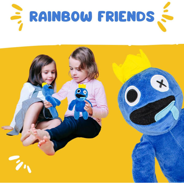 Rainbow Friends Plys. Rainbow Friends Fyldt Dukke. Terror Videospil Legetøj.