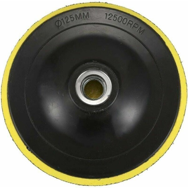 Polerplade med M14 til polermaskiner - gevinddiameter: 125 mm