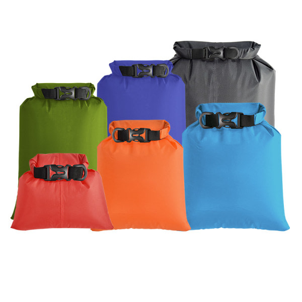 Sæt med 6 udendørs vandtætte tasker tørposer til drivbådssvømning kajakstrand