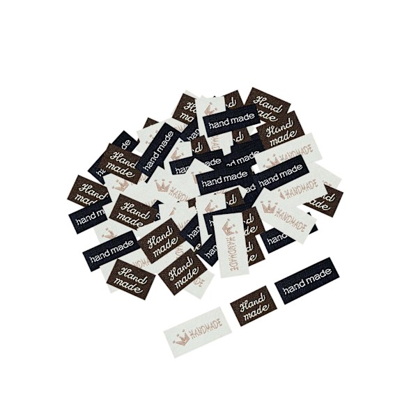 1/2/3/5 100x Käsinkirjoitetut englanninkieliset merkit T tagit kangas DIY Vaatteet Käsinkirjoitettu kruunun tulostus 120 kpl Handmade Crown Print 120 Pcs 1 Set
