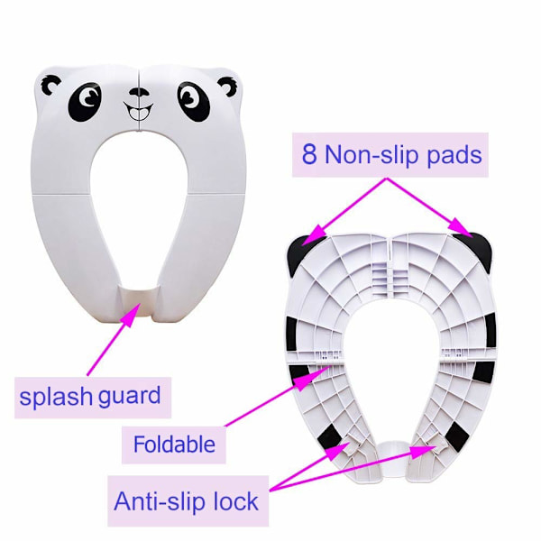 Børnetoiletsæde, sammenklappelig toilettrainer til rejser, bærbart toiletsæde