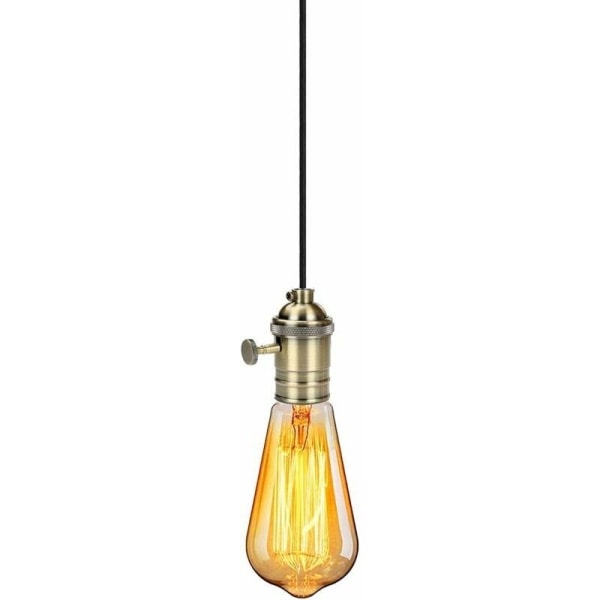 LED-belysning 4 Edison vintage socket E27 lampeadapter med bryter retro vintage batteri antikk messing lysekrone