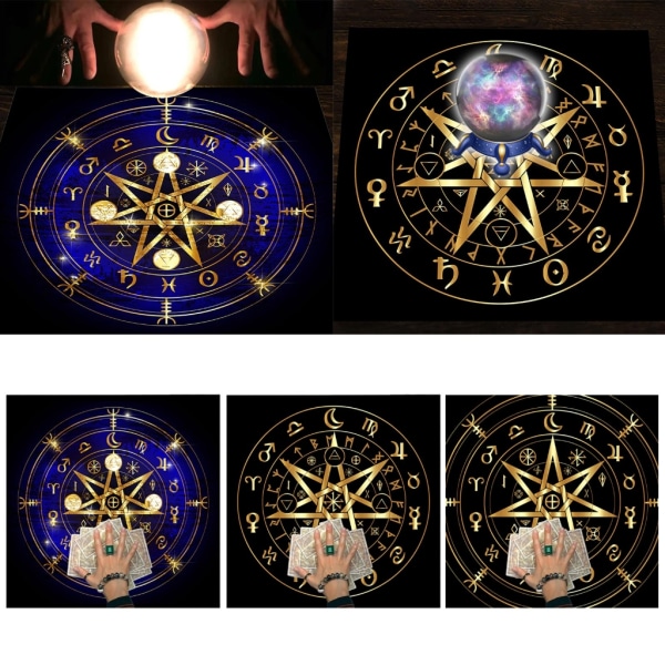 50/60/75cm Tarotduk Altar Tarotkortduk Fyrkantig Tarotduk Spirituell Spådom Tarot Häxkonst Tillbehör B60 0.07