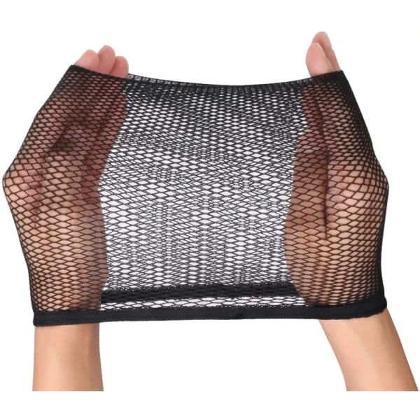 4 stk Parykkhetter Nylon Stretchable, Parykkhetter Svart Mesh, Elastisk Nett