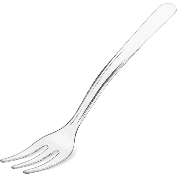 Althee Smagning Mini Gaffler - 500 Karat Klar Plastik Gaffler til Frugtdesserter og Fryserfester (50 Karat Mini Gaffler)