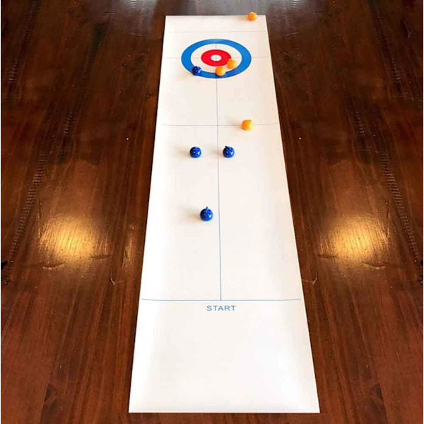 Mini bordcurlingspill, mini bordcurlingballer, sett, familiespill curling brettspill, bærbar curlingspill Standard 8-ball