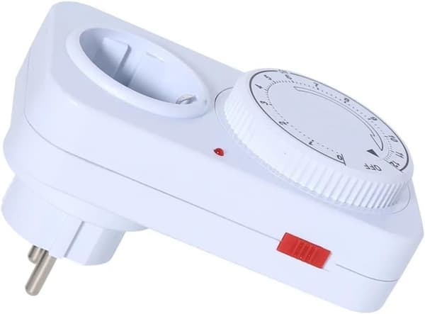 Timer Switch Mechanical Timer Socket 12-Hour Timing Power Off Time Control Switch Power Outlet 16A 3680W Lamp Pump Time Relay