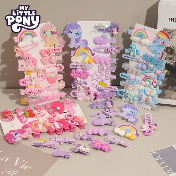 Blomsterhårspenner Sett - Søte Blomstertilbehør for Jenter Biky 14-piece Set