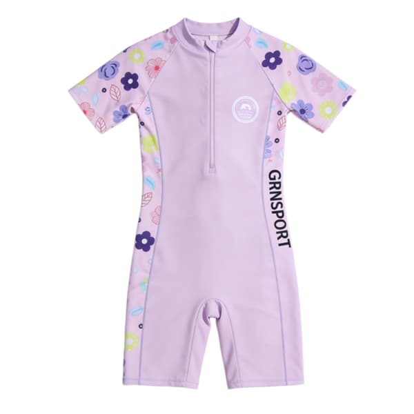 Børnebadedragt, drenges sommer nye solbeskyttelse i ét stykke 2674 Pink Patchwork M(110)