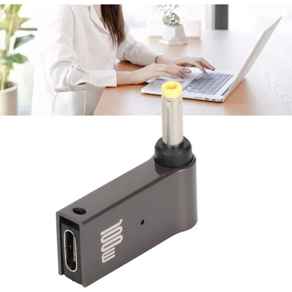 USB C Hona till Likström Hane-adapter, 100W PD Typ C till 5,5x1,7 mm Laddningsportadapter för Bärbar Dator, Snabbladdnings PD-adapter