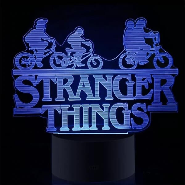 Stranger Things 3D LED-lampe 7 farger skiftende nattlys dekor gave