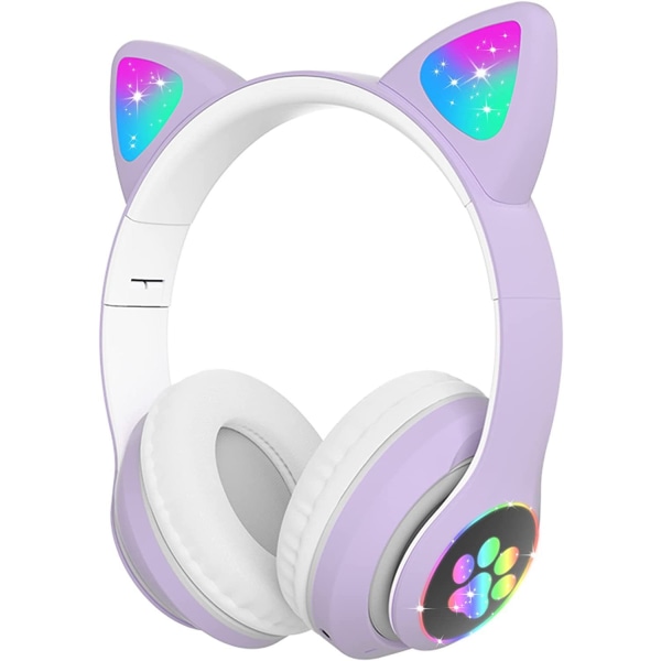 Bluetooth hörlurar för barn, flickor Hopfällbara Over-Ear Headp