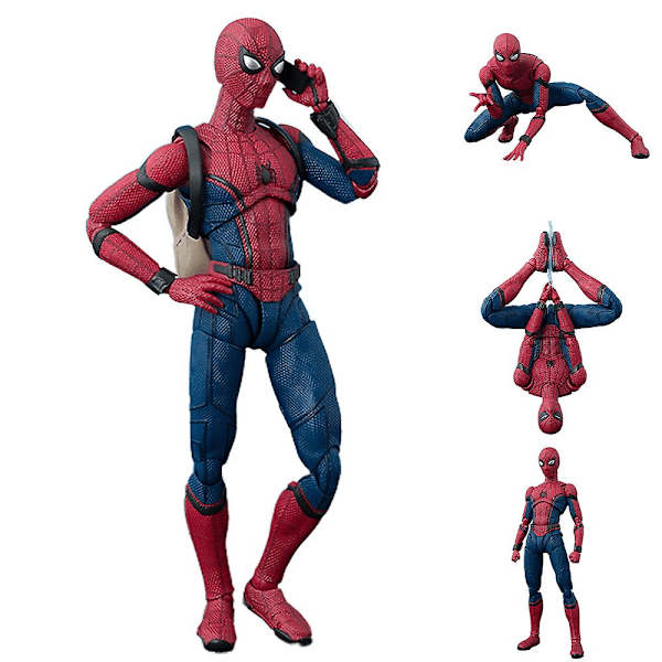 Spiderman Homecoming Spider-man Actionfigur Alla leder rörliga leksaksfigurer Samlarmodell med utbytbara tillbehör