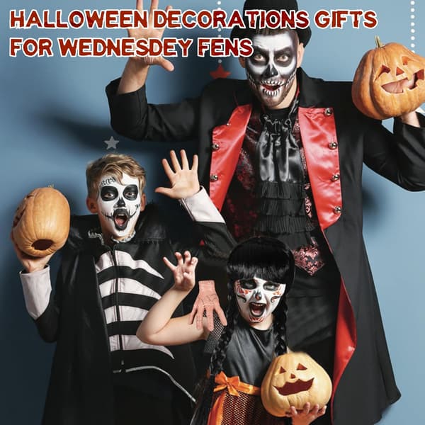 Halloween Onsdag dekorationer, hår + händer